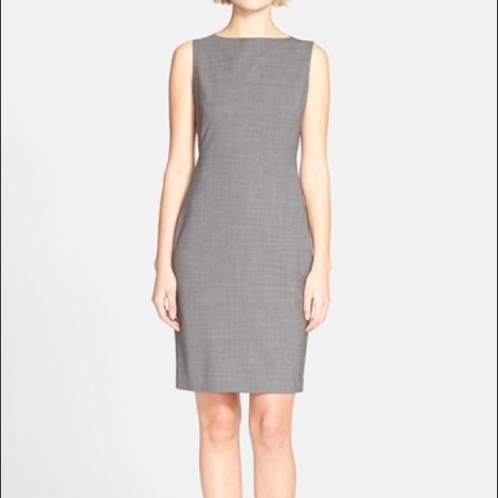 THEORY Wool Almeria Shift Sheath Dress